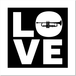 Love Trumpet Gift For Trumpeters Posters and Art